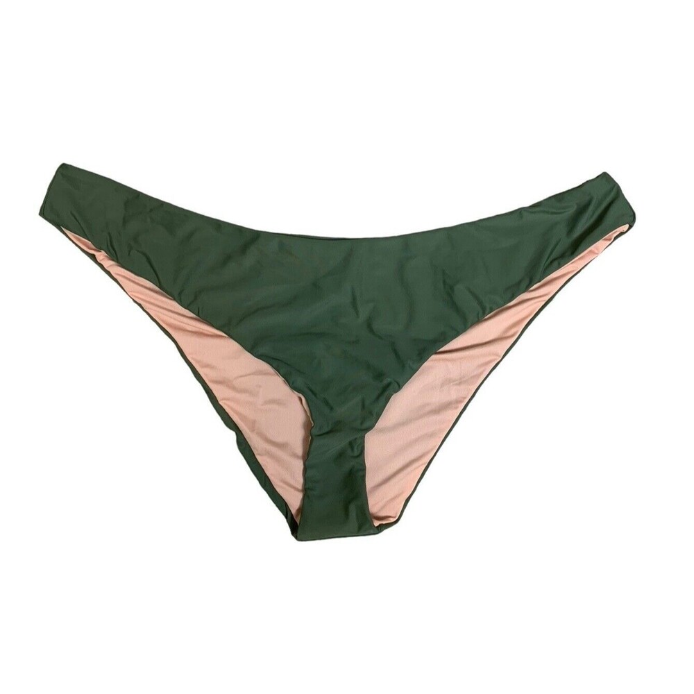New! J. Crew Bikini Bottom Women’s 3X Curved Waist Cheeky Safari Green BC125